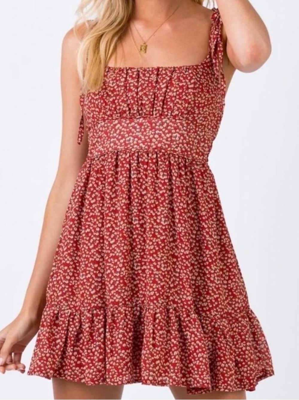Princess Polly The Bonnie Mini Dress burgundy floral 2